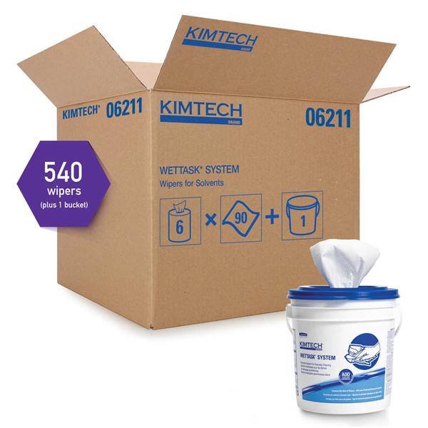 Wipers WetTask Spunlace 12 in x 12.5 in White 6/Ca